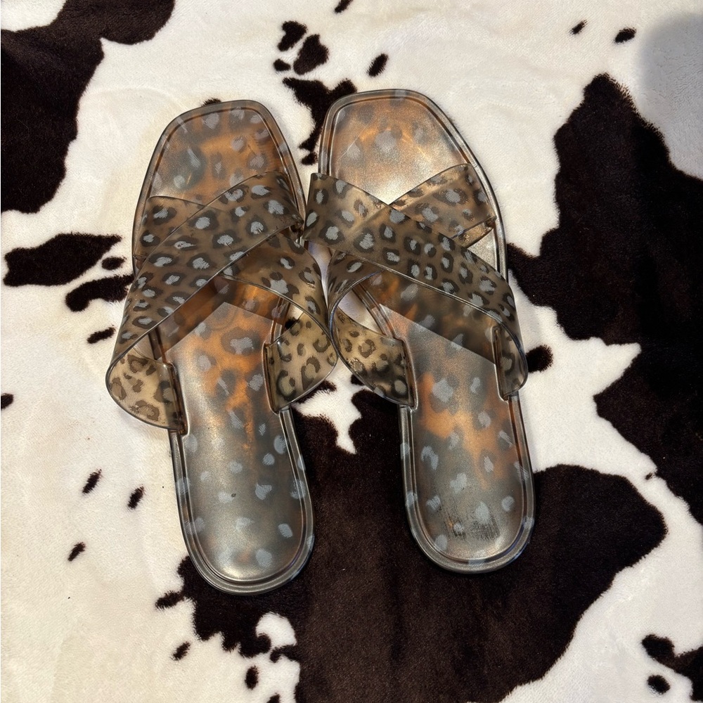 Maurices cheetah leopard  Crisscross Sandals